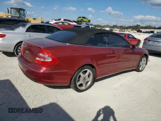 2005 Mercedes-Benz CLK-Class 5.0L with VIN WDBTK75J15F146508, listed as a Copart auction lot 77762524 with 0 mi miles and Salvage Title. Bid and sale history available at carsss.com. Image 3.