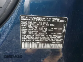 2021 Volkswagen Atlas SEL with VIN 1V2SE2CA1MC205081, listed as a Copart auction lot 48552105 with 81,044 mi miles and Salvage title. Bid and sale history available at DreamBid. Image 13.