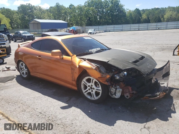 2006 Hyundai Tiburon GT z VIN KMHHN65F66U191134, wystawiony jako Copart lot #56692615 z przebiegiem 197 093 mil mil oraz Szkoda całkowita • Salvage title. Historia ofert i sprzedaży dostępna na DreamBid. Obrazek 4.