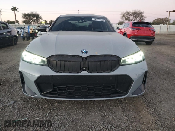 2023 BMW 3 Series 330e with VIN 3MW39FF03P8D07348, listed as a Copart auction lot 89401225 with 36,005 mi miles and Salvage Title. Bid and sale history available at carsss.com. Image 5.