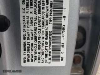 2012 Honda Civic Sdn EX-L with VIN 19XFB2F97CE013880, listed as a Copart auction lot 59819494 with 222,678 mi miles and Salvage Title. Bid and sale history available at carsss.com. Image 12.