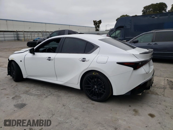 2023 Lexus IS with VIN JTHAP1D28P5003371, listed as a Copart auction lot 62139904 with 15,662 mi miles and Salvage Title. Bid and sale history available at carsss.com. Image 2.
