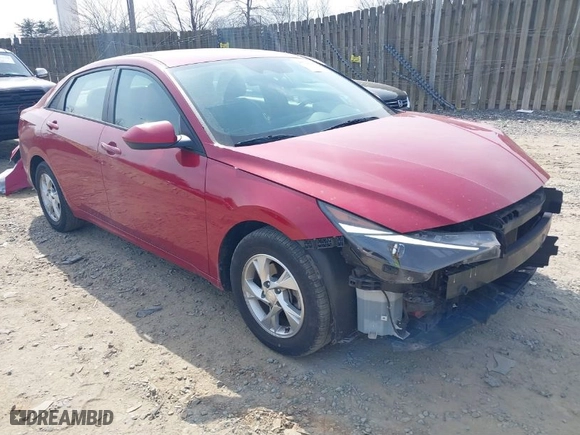 2021 Hyundai Elantra SE with VIN KMHLL4AG9MU180564, listed as a IAAI auction lot 41722267 with 56,254 mi miles. Bid and sale history available at carsss.com. Image 1.