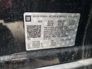 2019 GMC Terrain Denali z VIN 3GKALXEX7KL192392, wystawiony jako Copart lot #50947025 z przebiegiem 53 110 mil mil oraz Szkoda całkowita • Salvage title. Historia ofert i sprzedaży dostępna na DreamBid. Obrazek 14.