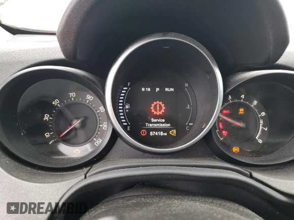2018 FIAT 500X Urbana Edition with VIN ZFBCFXCB8JP653463, listed as a Copart auction lot 41376325 with 57,418 mi miles and Salvage Title. Bid and sale history available at carsss.com. Image 9.