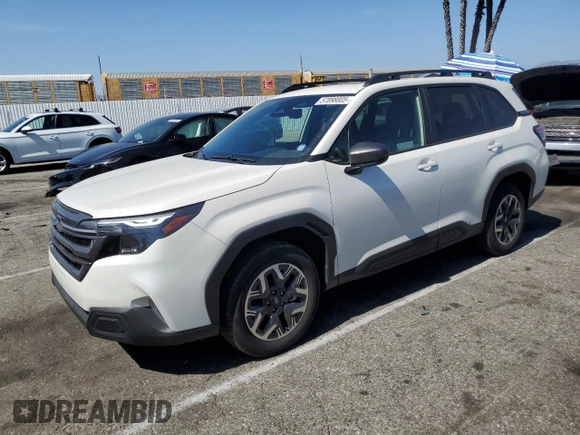 2025 Subaru Forester Premium with VIN JF2SLDBCXSH522476, listed as a Copart auction lot 57898805 with 1,999 mi miles and Salvage title. Bid and sale history available at DreamBid. Image 1.
