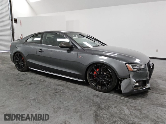 2016 Audi S5 Premium Plus with VIN WAUC4AFR5GA022381, listed as a Copart auction lot 71720084 with 104,010 mi miles and Clean Title. Bid and sale history available at carsss.com. Image 4.