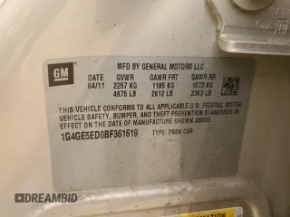 2011 Buick LaCrosse CXS with VIN 1G4GE5ED0BF361619, listed as a Copart auction lot 49207845 with 104,364 mi miles and Salvage Title. Bid and sale history available at carsss.com. Image 13.