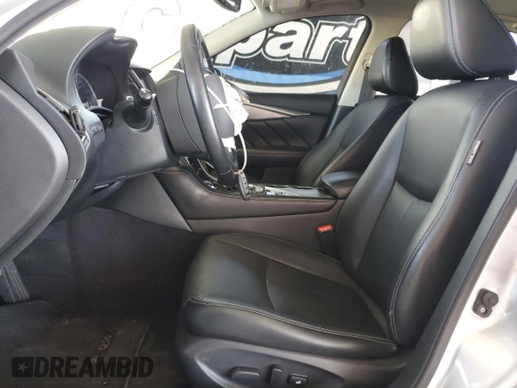 2015 Infiniti Q50 Premium with VIN JN1BV7AP1FM345184, listed as a Copart auction lot 54217045 with 47,638 mi miles and Salvage title. Bid and sale history available at DreamBid. Image 7.