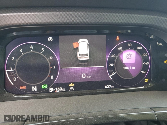 2024 Volkswagen Atlas Peak Edition SE with VIN 1V2CR2CA0RC556421, listed as a Copart auction lot 49862585 with 627 mi miles and Salvage title. Bid and sale history available at DreamBid. Image 9.