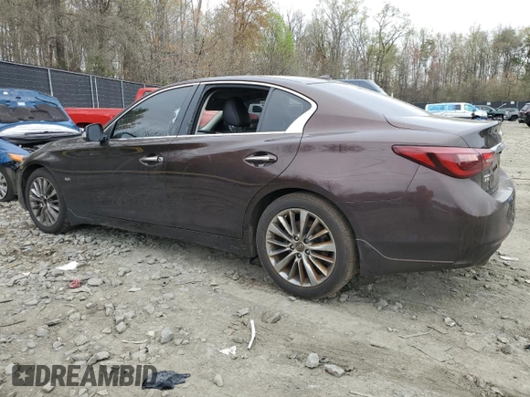 2020 Infiniti Q50 Luxe z VIN JN1EV7AR6LM251313, wystawiony jako Copart lot #51211545 z przebiegiem 43 335 mil mil oraz Szkoda całkowita • Salvage title. Historia ofert i sprzedaży dostępna na DreamBid. Obrazek 2.
