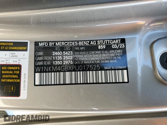 2023 Mercedes-Benz GLC with VIN W1NKM4GBXPU017525, listed as a Copart auction lot 68324504 with 30,059 mi miles and Salvage Title. Bid and sale history available at carsss.com. Image 16.