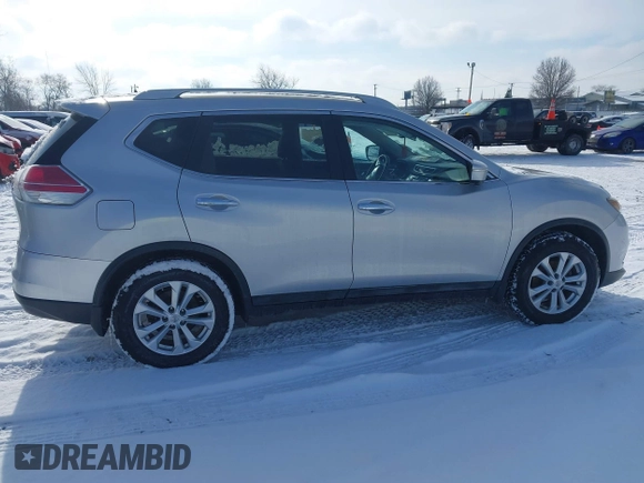 2015 Nissan Rogue SL with VIN 5N1AT2MT7FC758058, listed as a IAAI auction lot 41303736 with 43,649 mi miles. Bid and sale history available at carsss.com. Image 14.