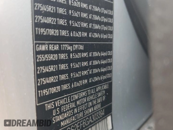 2016 Land Rover Range Rover Supercharged with VIN SALGS2EF6GA303394, listed as a Copart auction lot 53374885 with 99,954 mi miles and Salvage title. Bid and sale history available at DreamBid. Image 13.