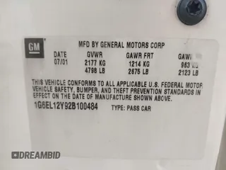 2002 Cadillac Eldorado ESC z VIN 1G6EL12Y92B100484, wystawiony jako IAAI lot #42418094 z przebiegiem 167 293 mil mil oraz . Historia ofert i sprzedaży dostępna na DreamBid. Obrazek 9.