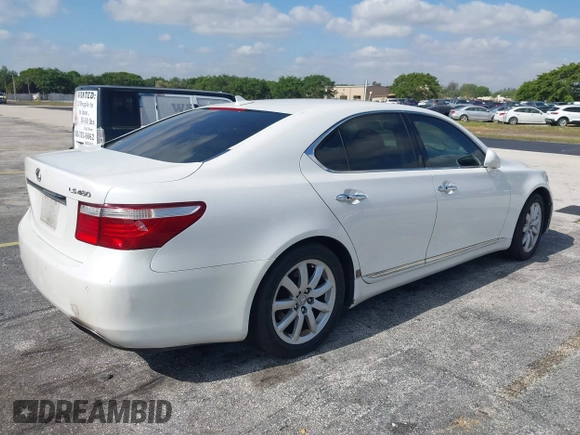2008 Lexus LS 460 with VIN JTHBL46F485057947, listed as a IAAI auction lot 42087768 with 344,631 mi miles. Bid and sale history available at carsss.com. Image 4.