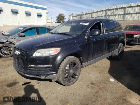 2009 Audi Q7 z VIN WA1AV74L39D008760, wystawiony jako Copart lot #85834664 z przebiegiem 165 647 mil mil oraz Czysty tytuł • Clean title. Historia ofert i sprzedaży dostępna na DreamBid. Obrazek 1.