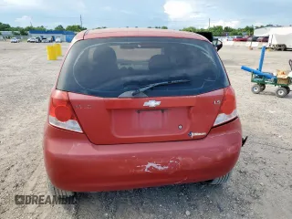 2007 Chevrolet Aveo LS with VIN KL1TD66697B703022, listed as a Copart auction lot 62301515 with 124,668 mi miles and Salvage title. Bid and sale history available at DreamBid. Image 6.