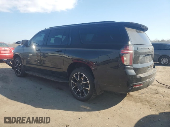 2023 Chevrolet Suburban RST with VIN 1GNSKEKD4PR226099, listed as a Copart auction lot 43629605 with 62,070 mi miles and Salvage Title. Bid and sale history available at carsss.com. Image 2.