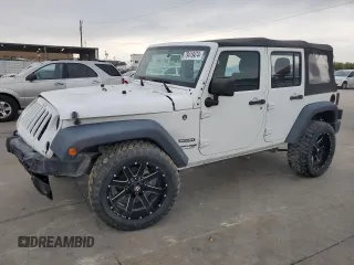 2018 Jeep Wrangler JK Unlimited Sport S with VIN 1C4BJWDG7JL865323, listed as a Copart auction lot 79419474 with 15,408 mi miles and Salvage Title. Bid and sale history available at carsss.com. Image 1.