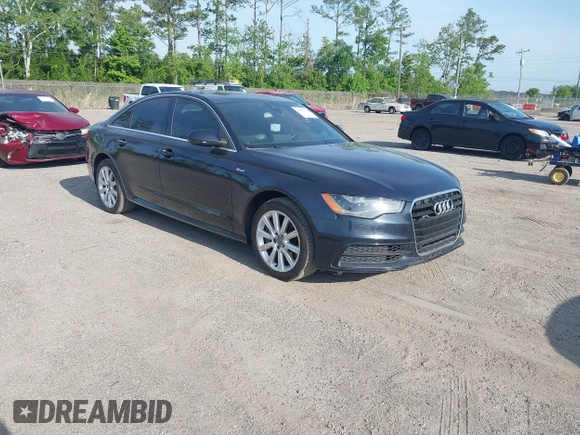 2015 Audi A6 3.0T Prestige with VIN WAUHGAFC3FN011654, listed as a IAAI auction lot 42104153 with 166,719 mi miles. Bid and sale history available at carsss.com. Image 1.