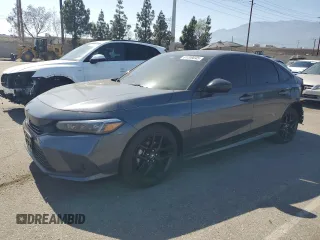 2023 Honda Civic Sport with VIN 2HGFE2F53PH549290, listed as a Copart auction lot 61209045 with 27,842 mi miles and Salvage title. Bid and sale history available at DreamBid. Image 1.