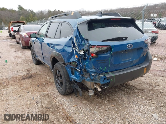 2022 Subaru Outback Wilderness with VIN 4S4BTGUDXN3182443, listed as a IAAI auction lot 41931736 with 33,668 mi miles and . Bid and sale history available at DreamBid. Image 3.