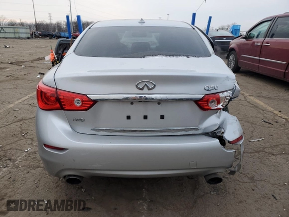2017 Infiniti Q50 2.0t Sport with VIN JN1CV7AR7HM682824, listed as a Copart auction lot 83357614 with 49,973 mi miles and Clean Title. Bid and sale history available at carsss.com. Image 6.