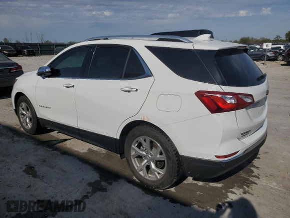 2020 Chevrolet Equinox Premier z VIN 2GNAXNEV5L6201364, wystawiony jako Copart lot #53293525 z przebiegiem Nie podano mil oraz Szkoda całkowita • Salvage title. Historia ofert i sprzedaży dostępna na DreamBid. Obrazek 2.