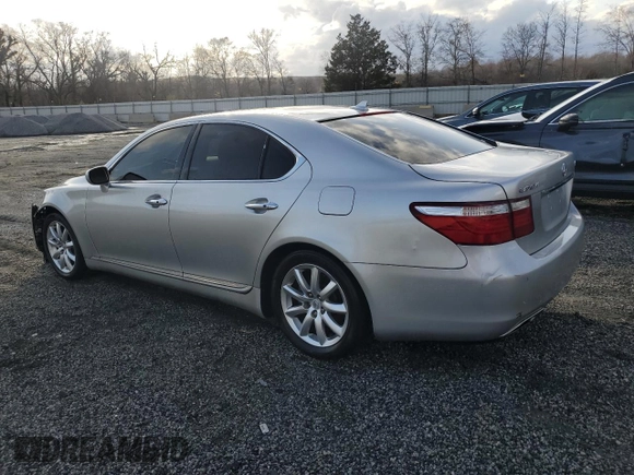 2009 Lexus LS 460 with VIN JTHBL46F195089613, listed as a Copart auction lot 47802535 with 209,104 mi miles and Salvage title. Bid and sale history available at DreamBid. Image 2.