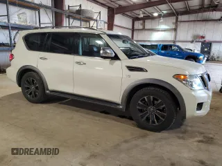 2017 Nissan Armada Platinum with VIN JN8AY2NE8H9707226, listed as a Copart auction lot 64148444 with 83,899 mi miles and Salvage Title. Bid and sale history available at carsss.com. Image 4.