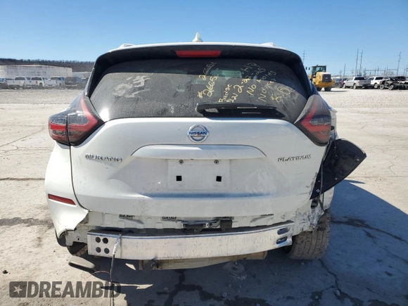 2020 Nissan Murano Platinum с VIN 5N1AZ2DJ3LN116837, выставлен на аукционе Copart как лот 46962105 с пробегом 70 097 миль миль и Списание • Salvage title. История ставок и продаж доступна на DreamBid. Изображение 6.