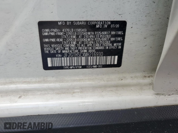 2021 Subaru Crosstrek Special Sports с VIN JF2GTHSCXMH216930, выставлен на аукционе Copart как лот 56740295 с пробегом 31 945 миль миль и Списание • Salvage title. История ставок и продаж доступна на DreamBid. Изображение 13.