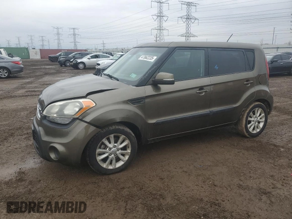 2012 Kia Soul + with VIN KNDJT2A66C7359374, listed as a Copart auction lot 47662235 with 145,627 mi miles and Salvage Title. Bid and sale history available at carsss.com. Image 1.