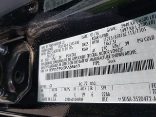 2016 Ford F-150 XLT z VIN 1FTEW1EP0GFA86613, wystawiony jako IAAI lot #42374629 z przebiegiem Nie podano mil oraz . Historia ofert i sprzedaży dostępna na DreamBid. Obrazek 9.