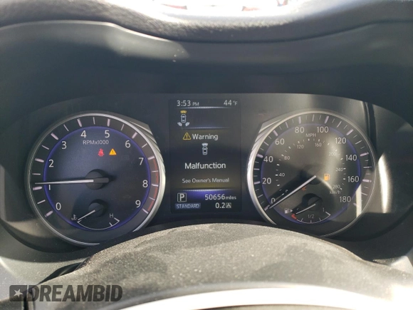 2016 Infiniti Q50 3.0t Red Sport 400 with VIN JN1FV7AR7GM451515, listed as a Copart auction lot 49716605 with 50,656 mi miles and Salvage Title. Bid and sale history available at carsss.com. Image 9.