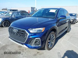 2022 Audi Q5 S line Premium Plus with VIN WA1EAAFY3N2118376, listed as a IAAI auction lot 42042234 with 25,509 mi miles and . Bid and sale history available at DreamBid. Image 2.