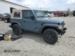 2024 Jeep Wrangler Sport S with VIN 1C4PJXAN5RW123740, listed as a Copart auction lot 62877324 with 5,758 mi miles and Salvage title. Bid and sale history available at DreamBid. Image 4.