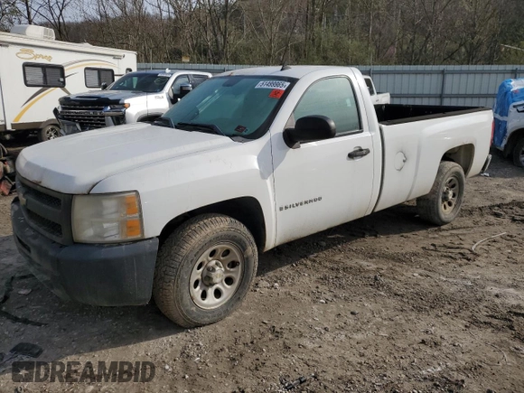 2009 Chevrolet Silverado 1500 Work Truck with VIN 1GCEC14X19Z225725, listed as a Copart auction lot 51499965 with Not Provided miles and Salvage Title. Bid and sale history available at DreamBid. Image 1.