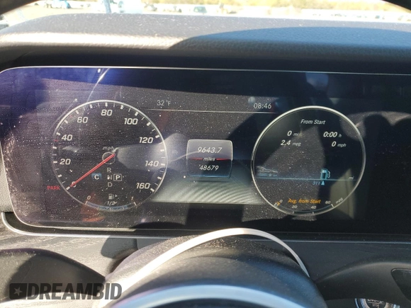 2020 Mercedes-Benz E-Class E 450 with VIN W1KZF6JB4LA830848, listed as a Copart auction lot 45639885 with 48,679 mi miles and Salvage Title. Bid and sale history available at carsss.com. Image 9.