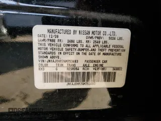 2010 Infiniti EX Journey with VIN JN1AJ0HR7AM753493, listed as a Copart auction lot 80313564 with 162,066 mi miles and Salvage Title. Bid and sale history available at DreamBid. Image 12.