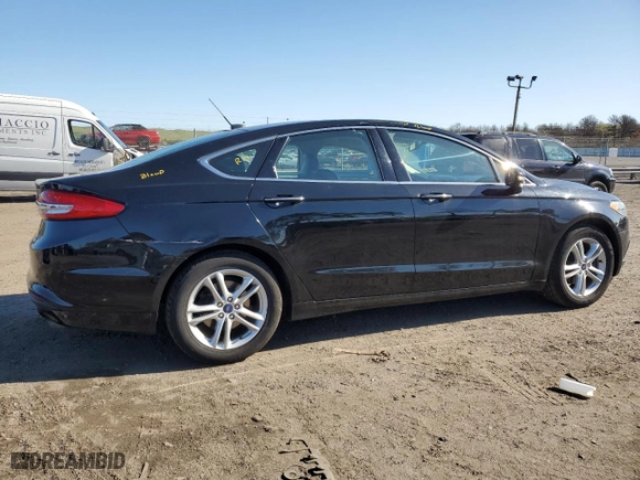 2018 Ford Fusion SE with VIN 3FA6P0HD6JR279586, listed as a Copart auction lot 53480154 with 90,655 mi miles and Salvage Title. Bid and sale history available at carsss.com. Image 3.