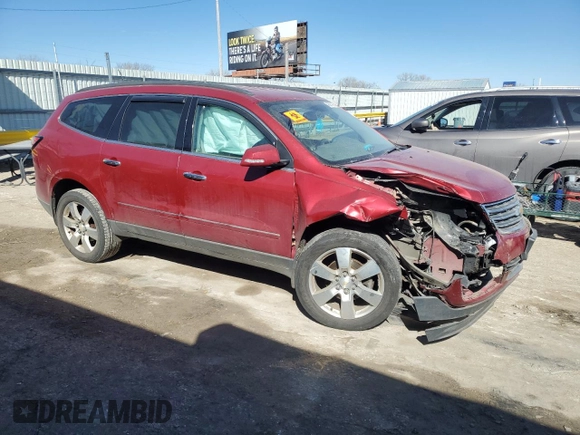 2013 Chevrolet Traverse LTZ z VIN 1GNKVLKD0DJ101204, wystawiony jako Copart lot #46361955 z przebiegiem 187 287 mil mil oraz Szkoda całkowita • Salvage title. Historia ofert i sprzedaży dostępna na DreamBid. Obrazek 4.