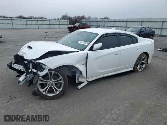 2022 Dodge Charger R/T with VIN 2C3CDXCT1NH192603, listed as a Copart auction lot 49372865 with 22,027 mi miles and Salvage Title. Bid and sale history available at carsss.com. Image 1.