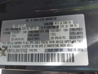 2017 Mazda CX-5 Touring with VIN JM3KFACL5H0197432, listed as a IAAI auction lot 42060117 with 1 mi miles. Bid and sale history available at carsss.com. Image 9.