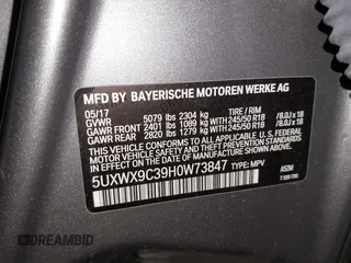 2017 BMW X3 xDrive28i with VIN 5UXWX9C39H0W73847, listed as a IAAI auction lot 41458734 with 124,711 mi miles and . Bid and sale history available at DreamBid. Image 9.