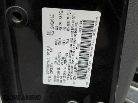 2007 Dodge Ram 2500 SLT with VIN 1D7KS28D27J506512, listed as a Copart auction lot 79752604 with 241,563 mi miles and Salvage Title. Bid and sale history available at carsss.com. Image 12.