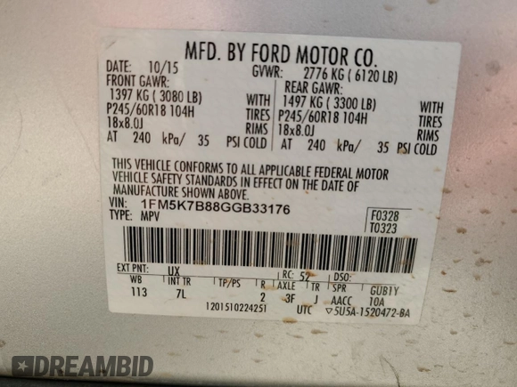 2016 Ford Explorer z VIN 1FM5K7B88GGB33176, wystawiony jako Copart lot #65440065 z przebiegiem 170 981 mil mil oraz Czysty tytuł • Clean title. Historia ofert i sprzedaży dostępna na DreamBid. Obrazek 13.