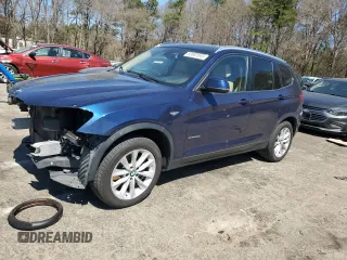 2015 BMW X3 xDrive28i with VIN 5UXWX9C59F0D58967, listed as a Copart auction lot 50087045 with 97,186 mi miles and Salvage Title. Bid and sale history available at carsss.com. Image 1.