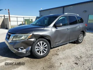 2016 Nissan Pathfinder SV with VIN 5N1AR2MNXGC618121, listed as a Copart auction lot 49556115 with 97,409 mi miles and Salvage Title. Bid and sale history available at carsss.com. Image 1.